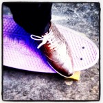Chaussure sur un skate